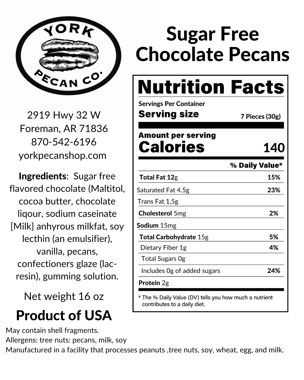 Sugar Free Chocolate Pecans